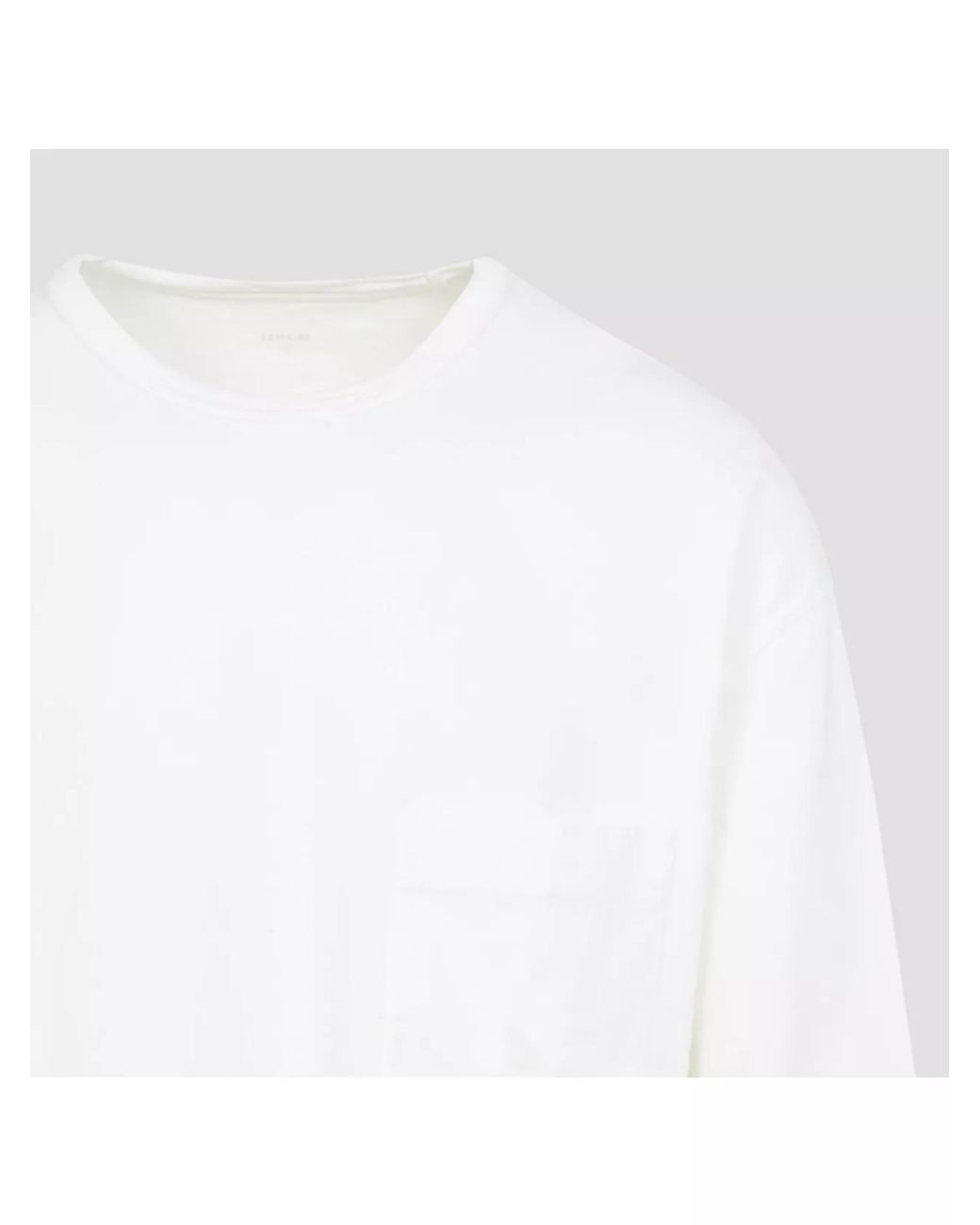 Lemaire White Oversized Cotton Long Sleeve T-Shirt for men
