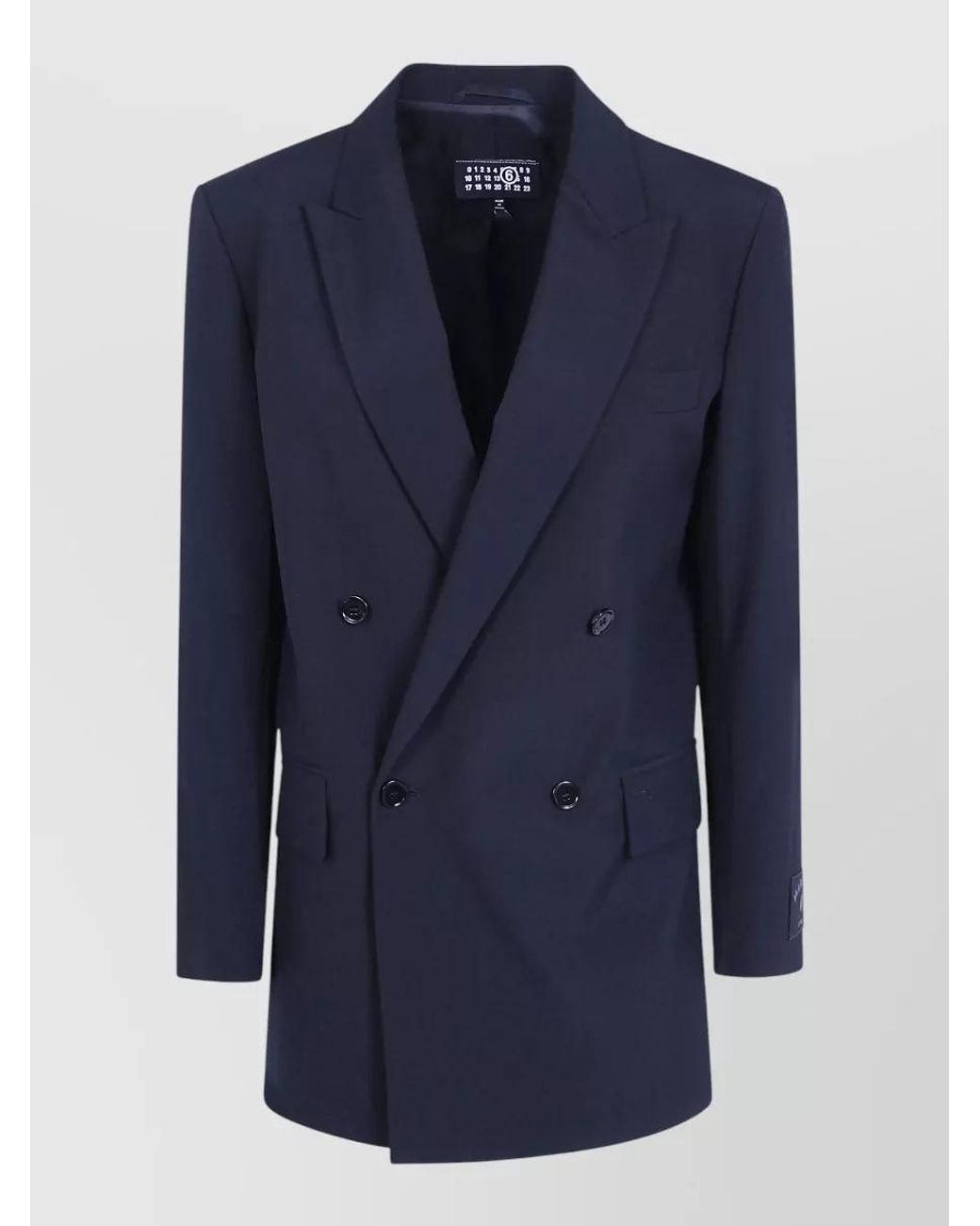 MM6 by Maison Margiela Blue Single-Breasted Blazer