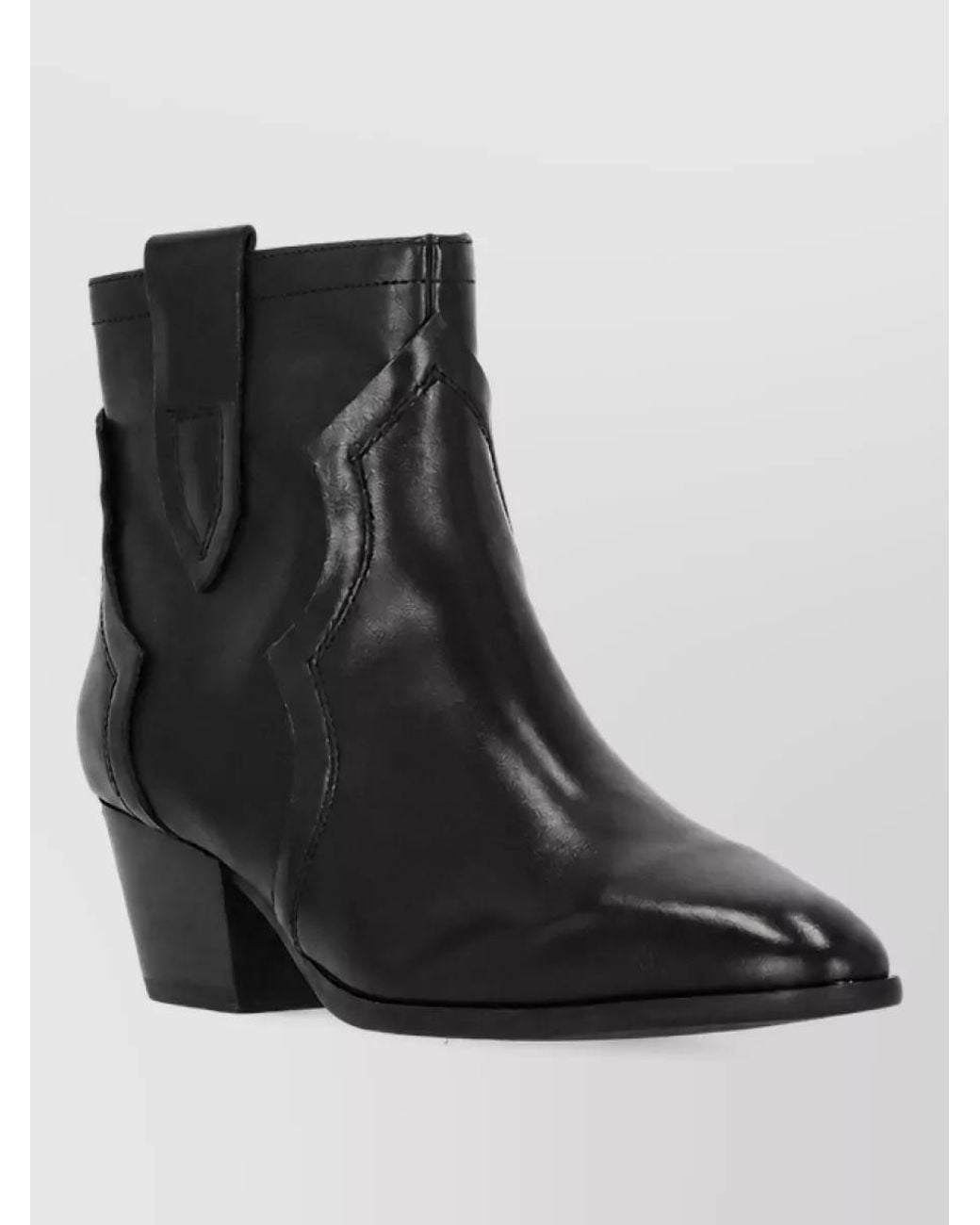 Ash Black Leather Ankle Boots