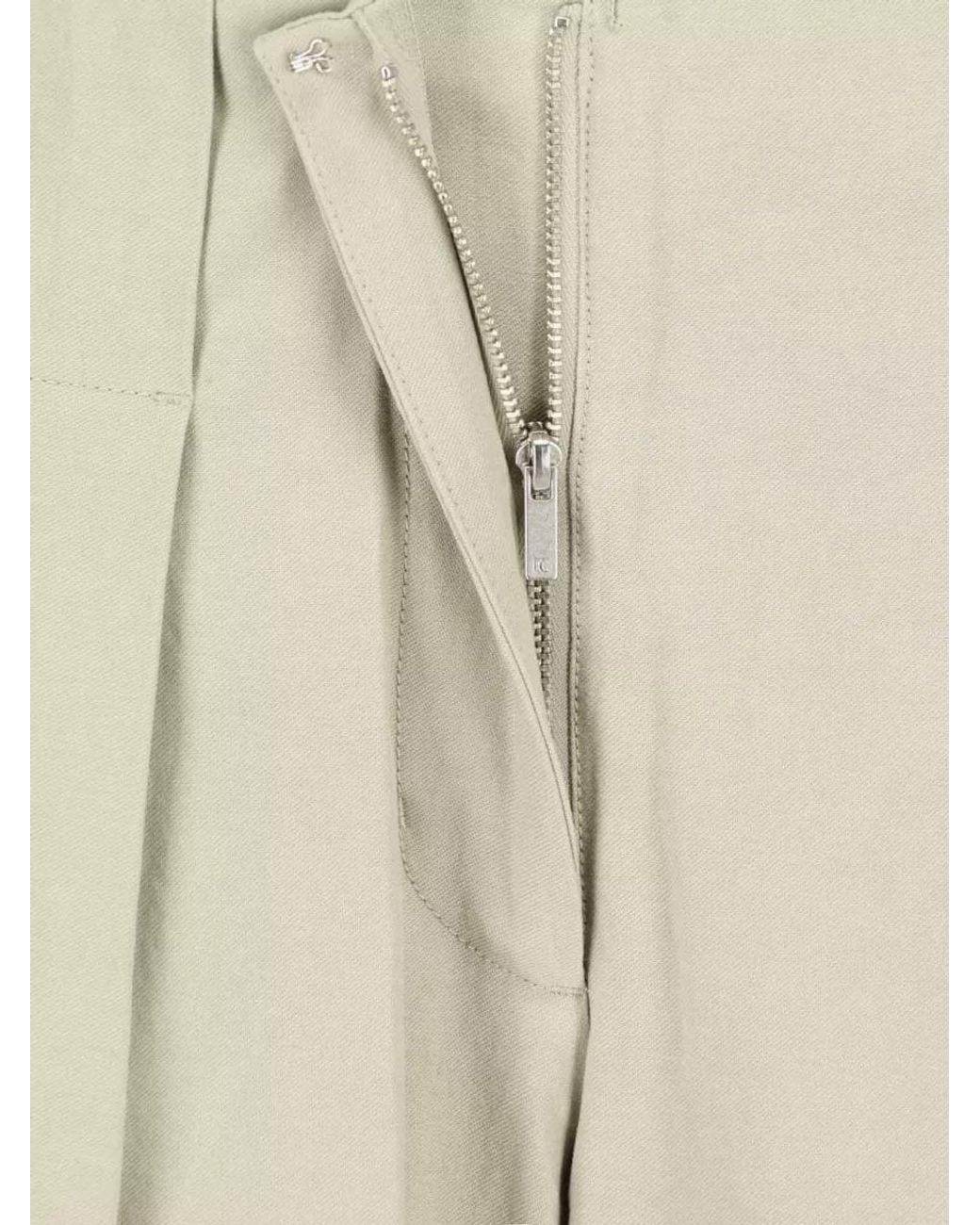 Low Classic Natural Wide-Leg Trousers