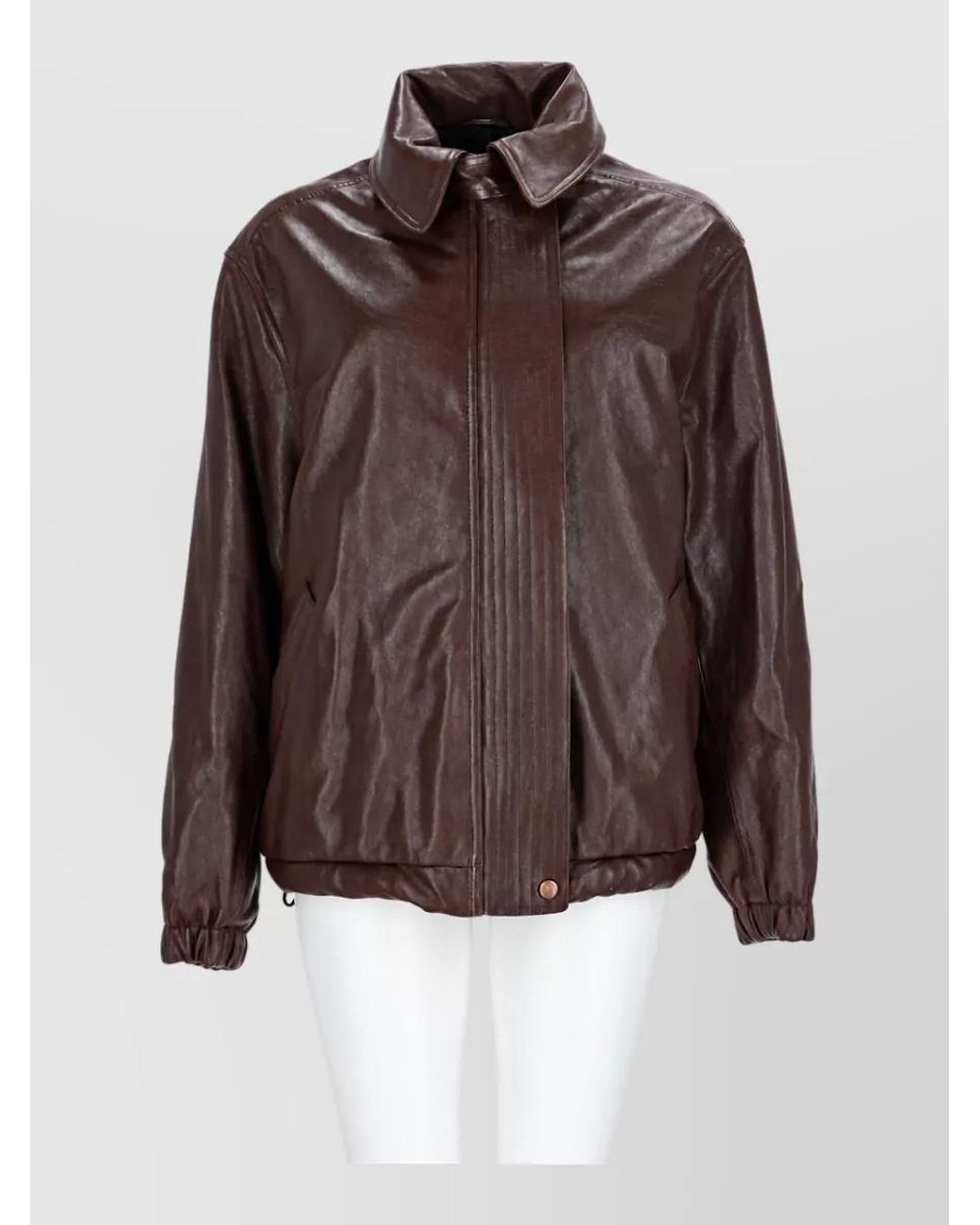 Magda Butrym Brown Leather Coat