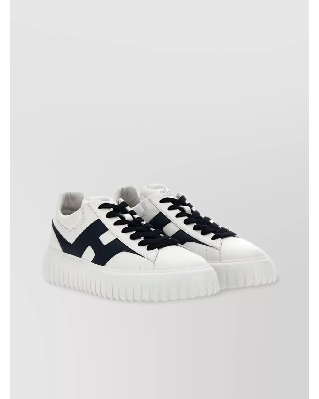 Hogan Metallic Leather Logo Patch Low-Top Sneakers for men