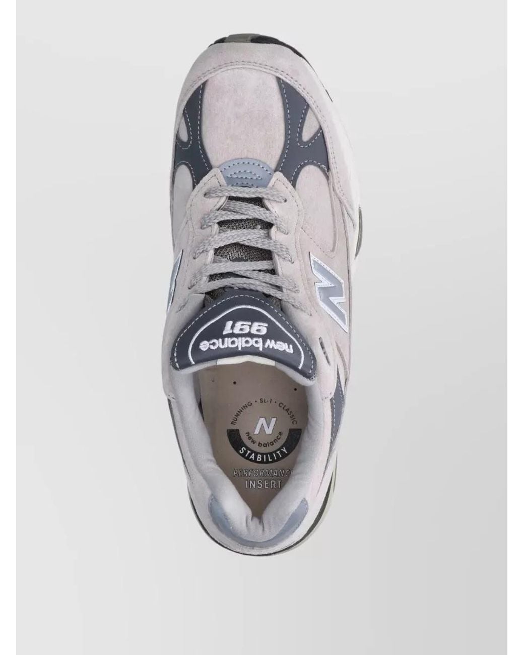 New Balance White Leather Low-Top Sneakers