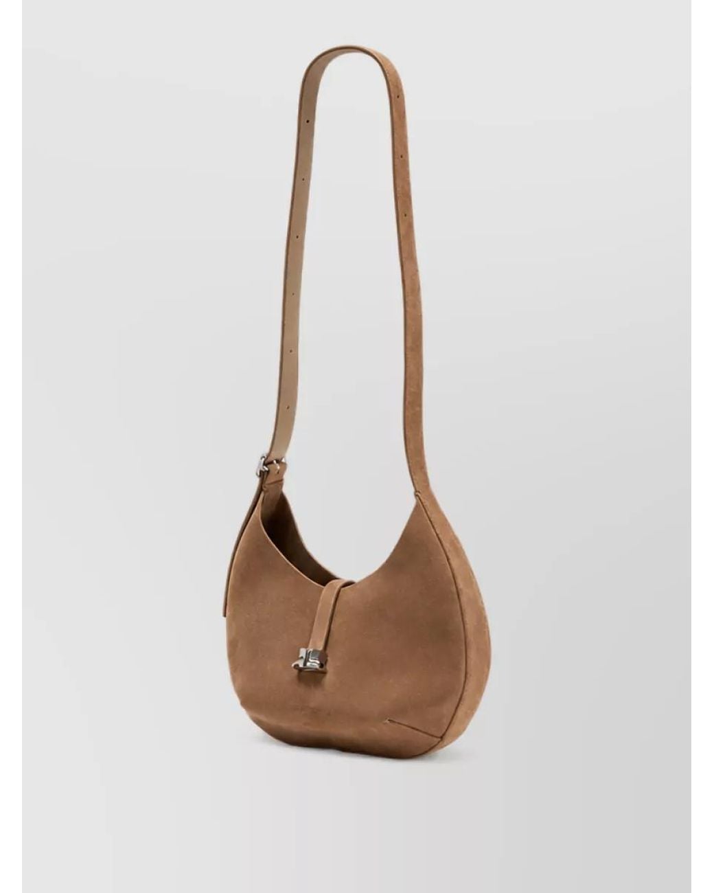 Courreges Natural Small Leather Cross-Body Bag