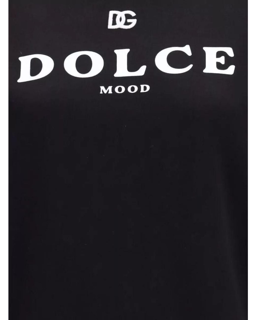 Dolce & Gabbana Blue Cotton Logo-Print Crewneck Sweatshirt