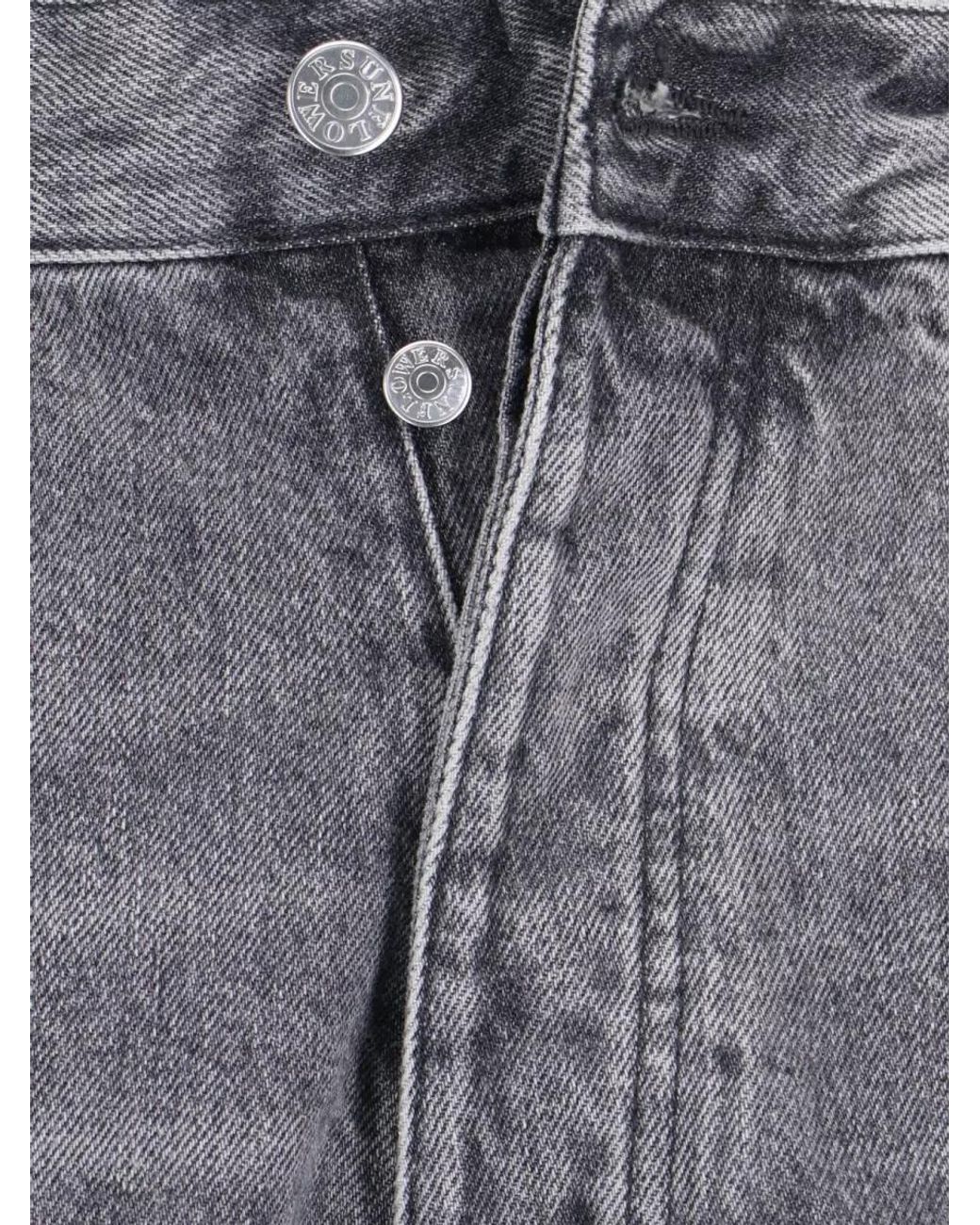 sunflower Gray Cotton Wide-Leg Trousers for men