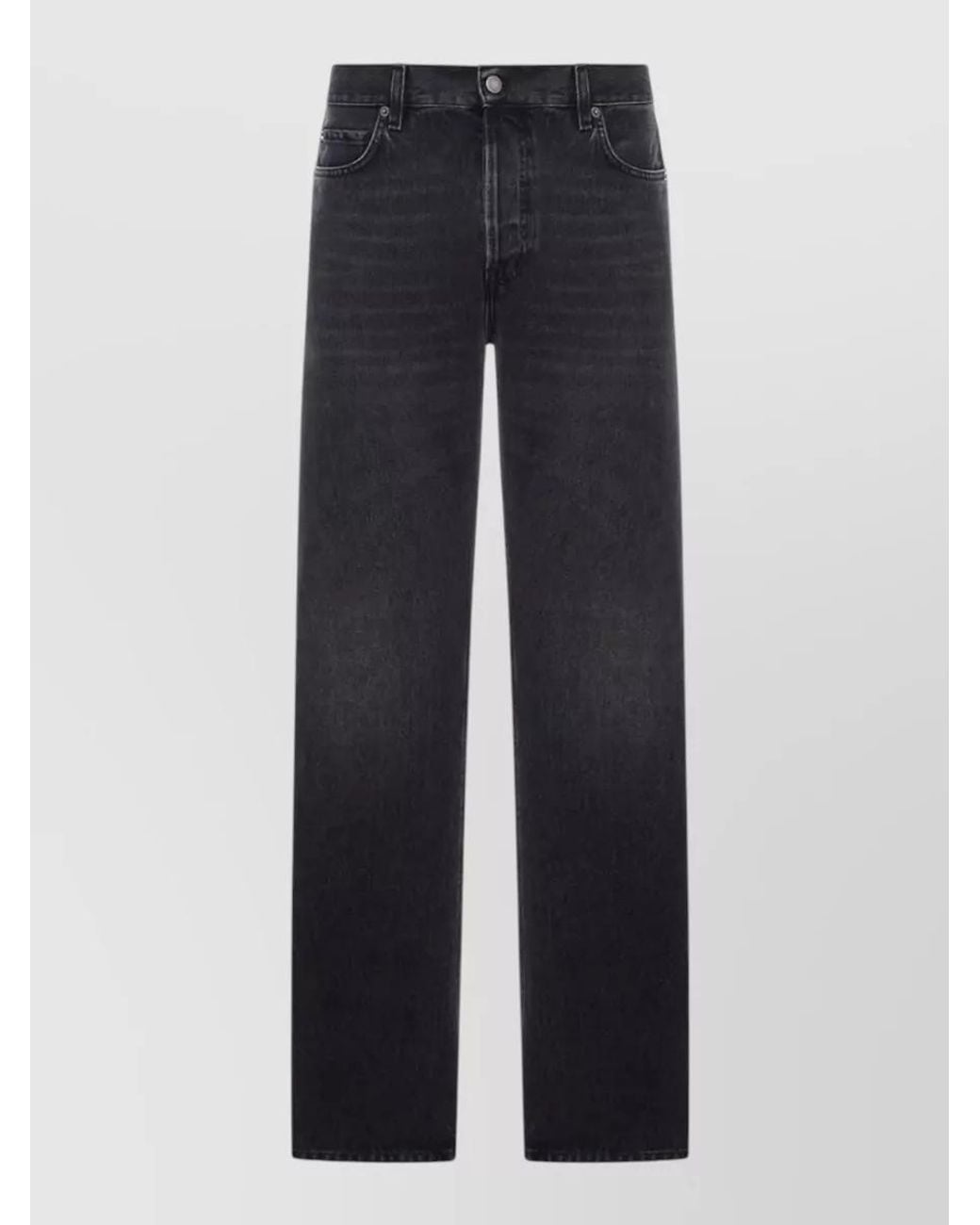 Haikure Blue Denim Mid-Rise Straight-Leg Jeans for men