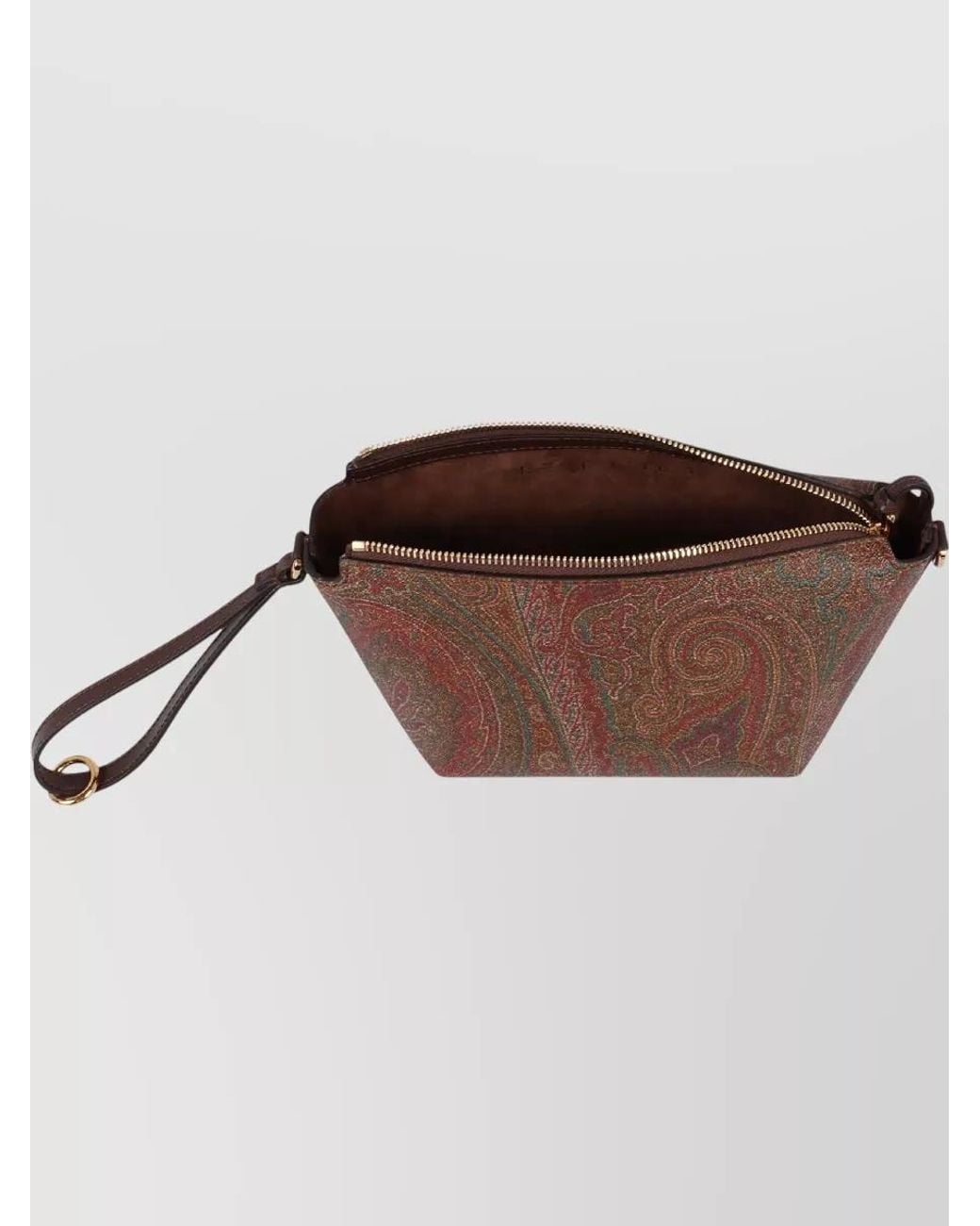 Etro Brown Arnica Mini Jacquard Clutch Bag