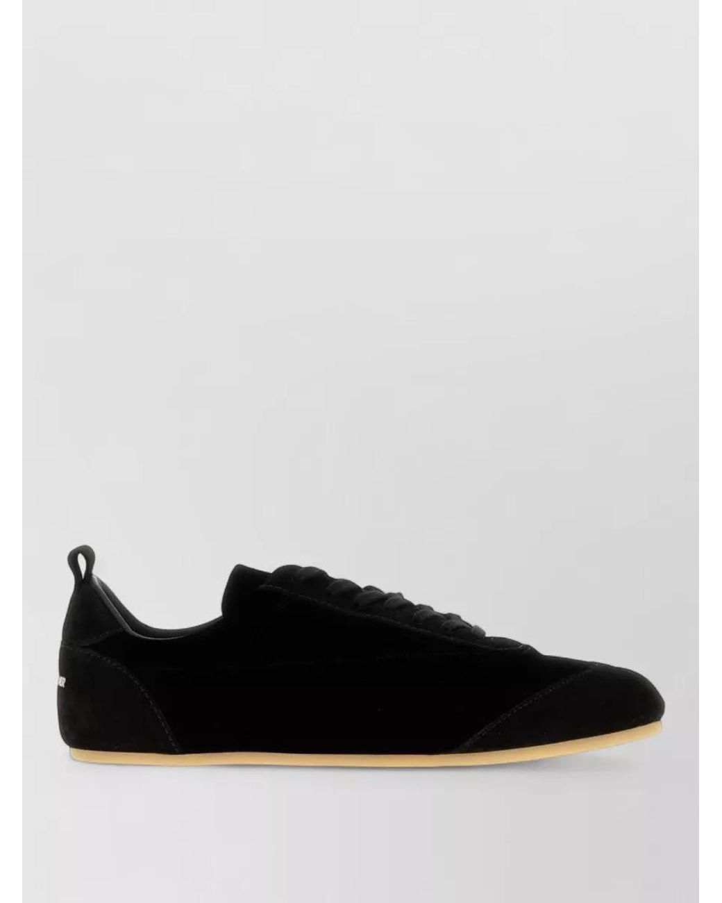 Jil Sander Black Suede Leather Lace-Up Sneakers