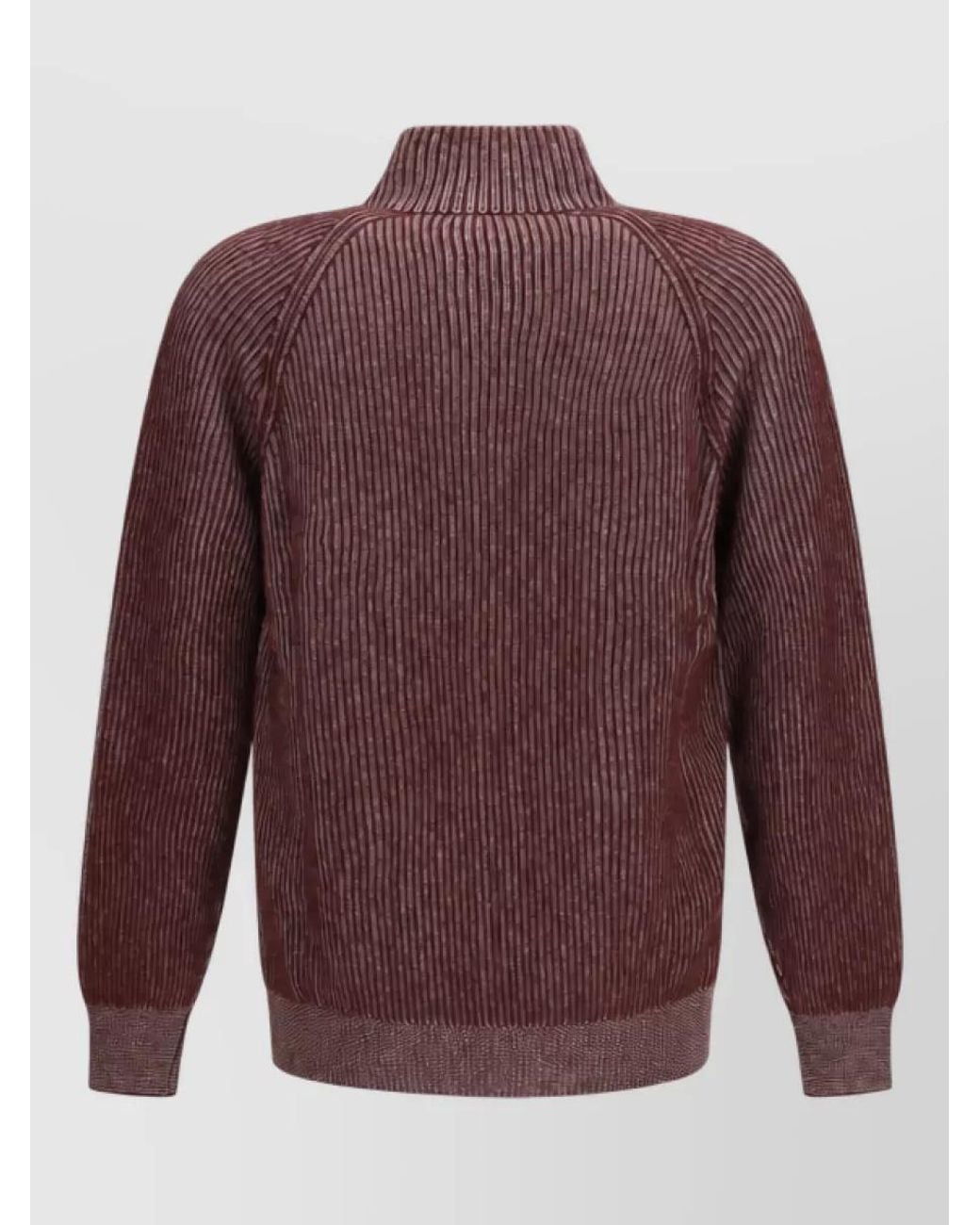 Brunello Cucinelli Purple Cashmere Cardigan for men