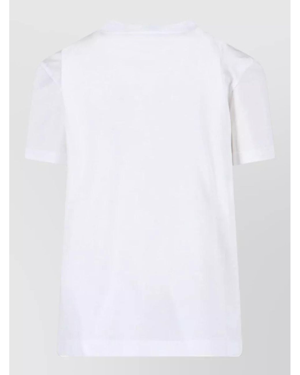 Dolce & Gabbana White Crystal Logo Cotton T-Shirt