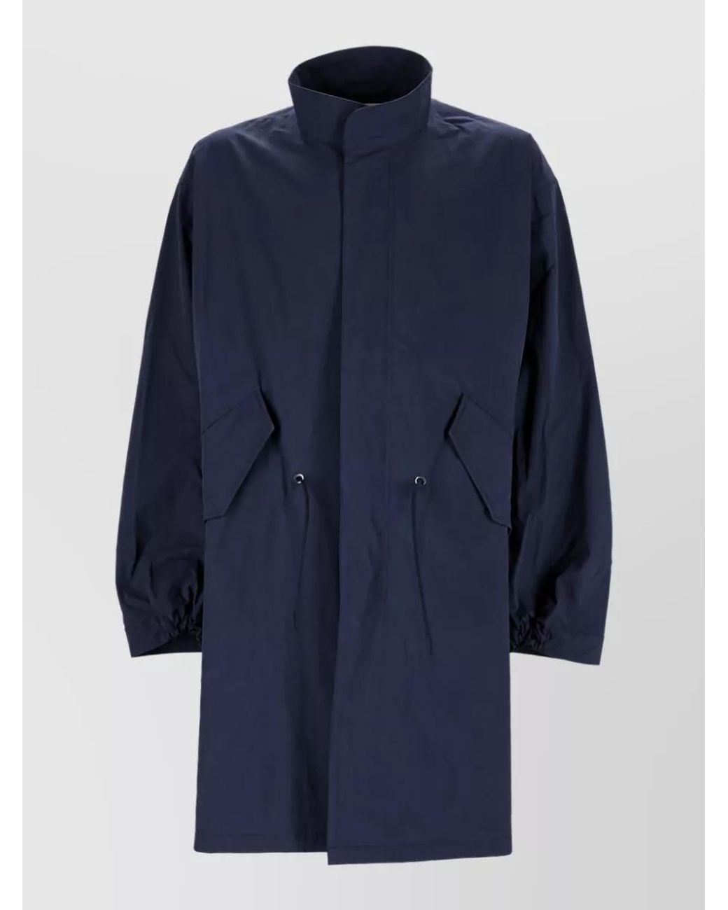 YMC Blue Wool Duffle Coat for men