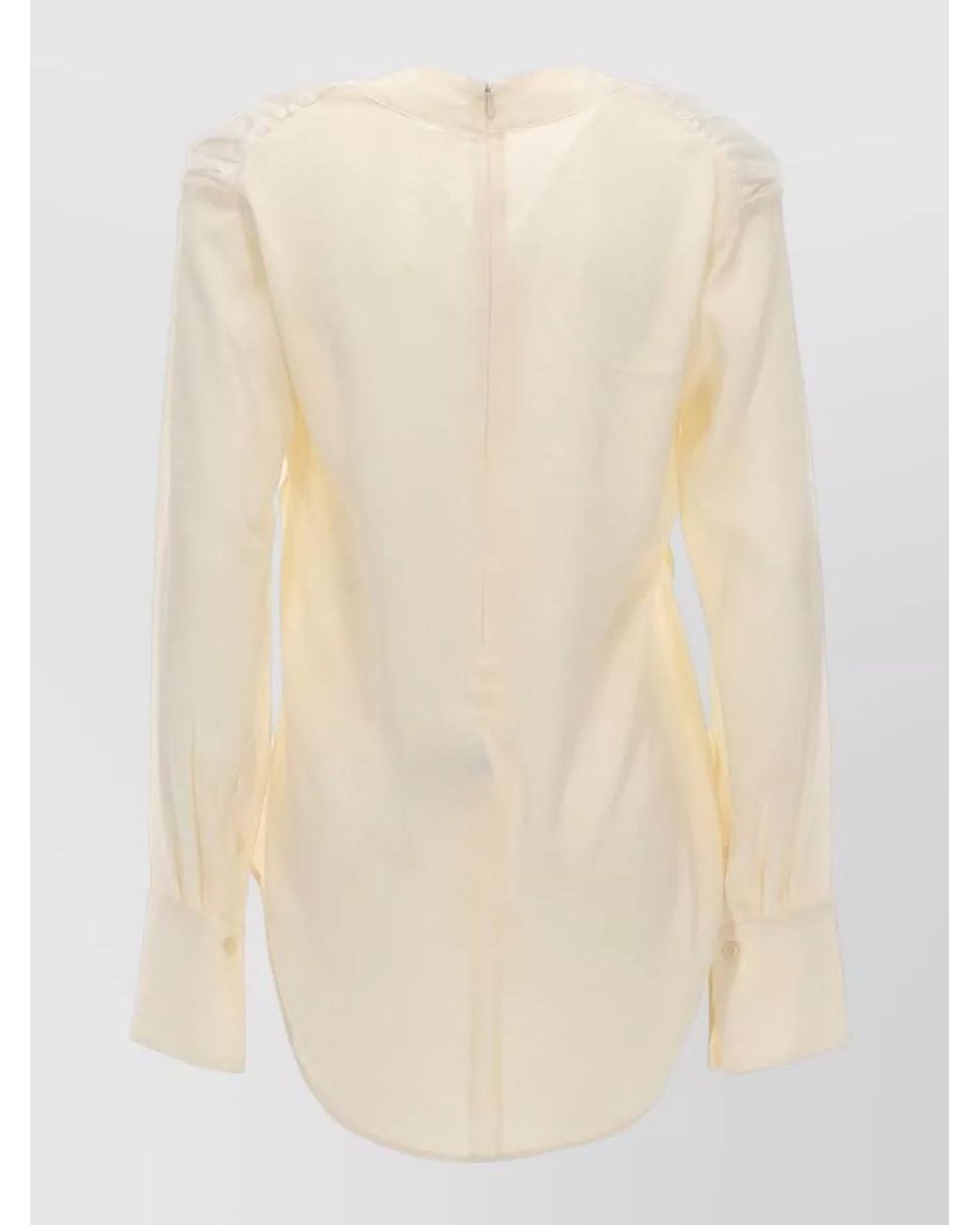 Victoria Beckham Natural Silk Shirt