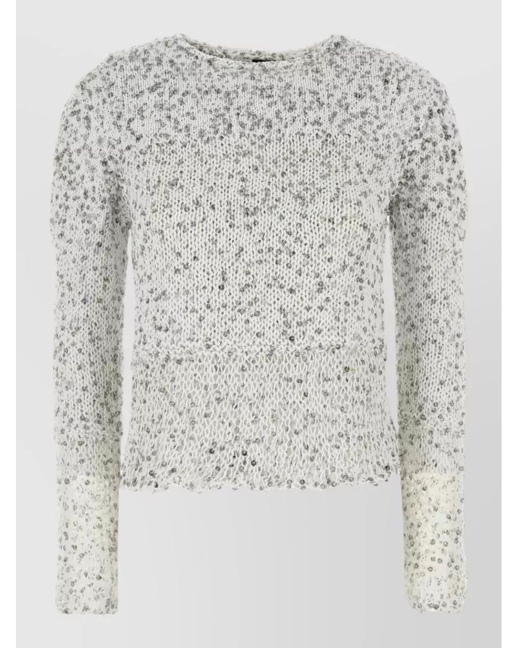 Loewe Gray Embellished Knitted Top