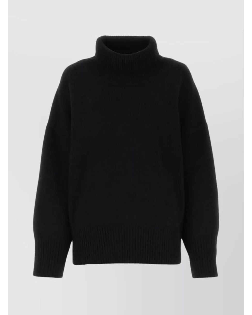 Chloé Black Drop Shoulders Oversized Cashmere Sweater