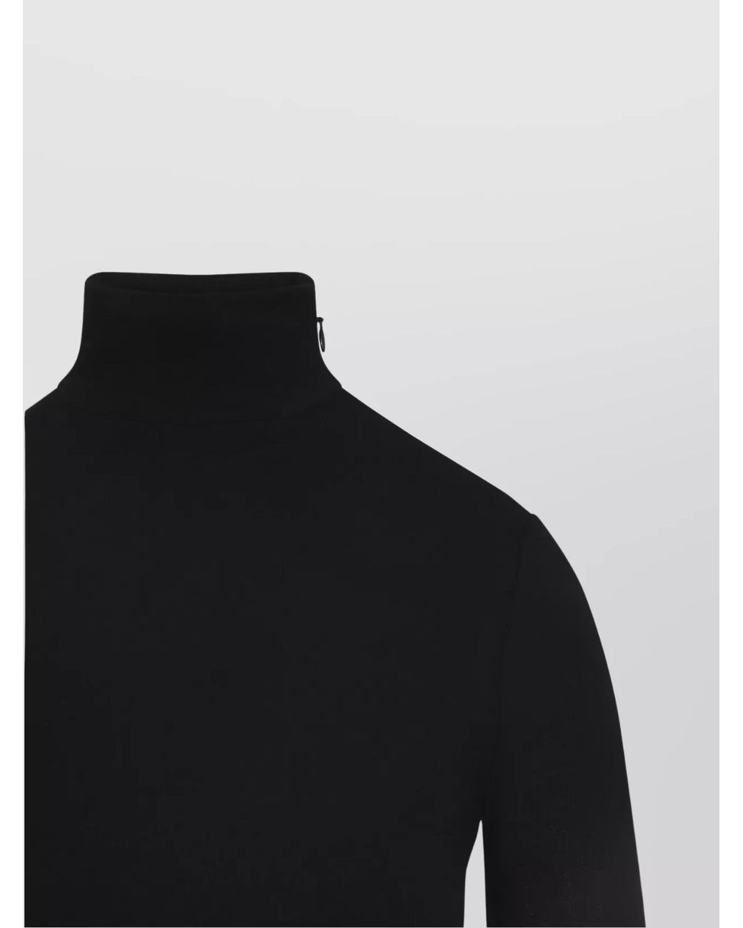 Alaïa Black Viscose High-Neck Long-Sleeve Cutout Midi Dress