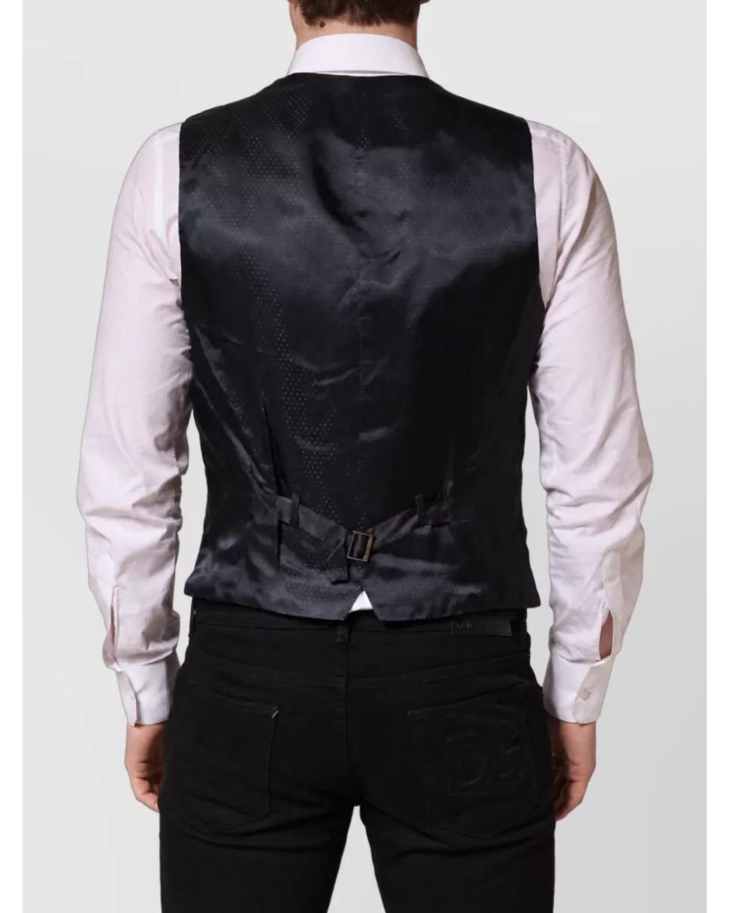 Dolce & Gabbana Blue Wool Single Breasted Waistcoat for men