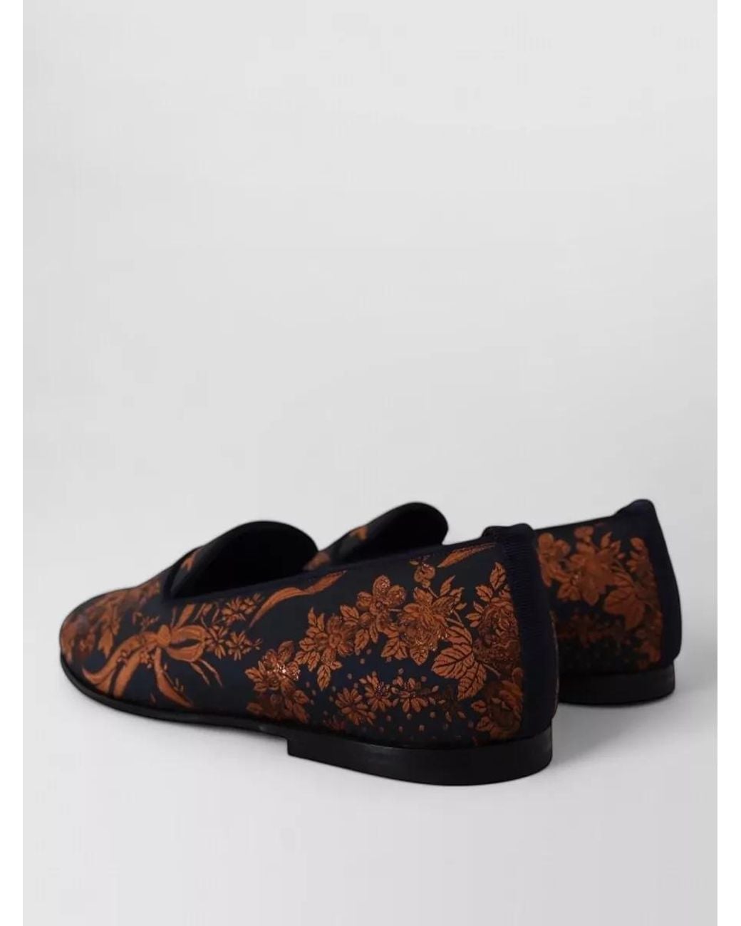Dolce & Gabbana Brown Floral Slippers for men