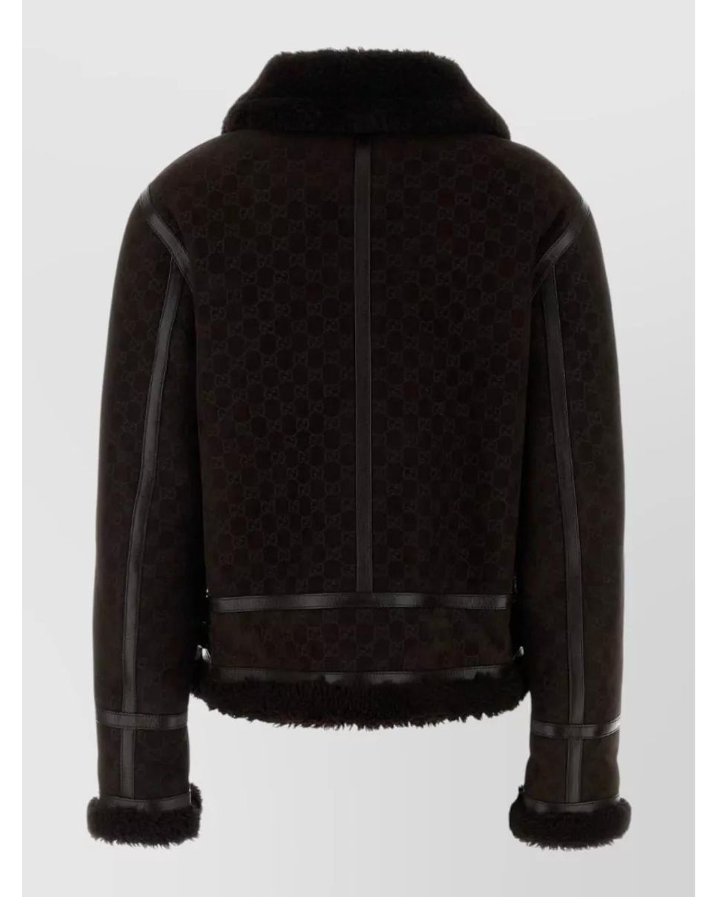 Gucci Black Shearling Leather Jacket