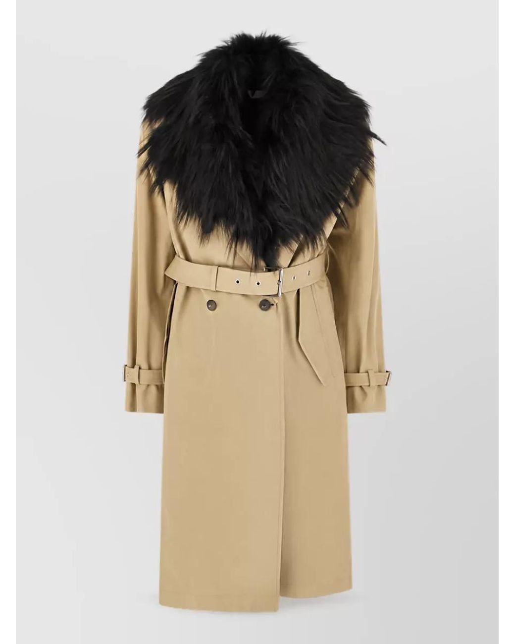 Fendi Natural Cotton Trench Coat