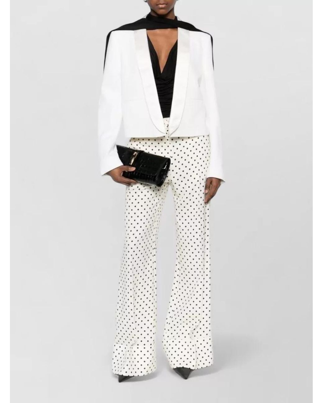 Tom Ford White Wool Tuxedo Blazer