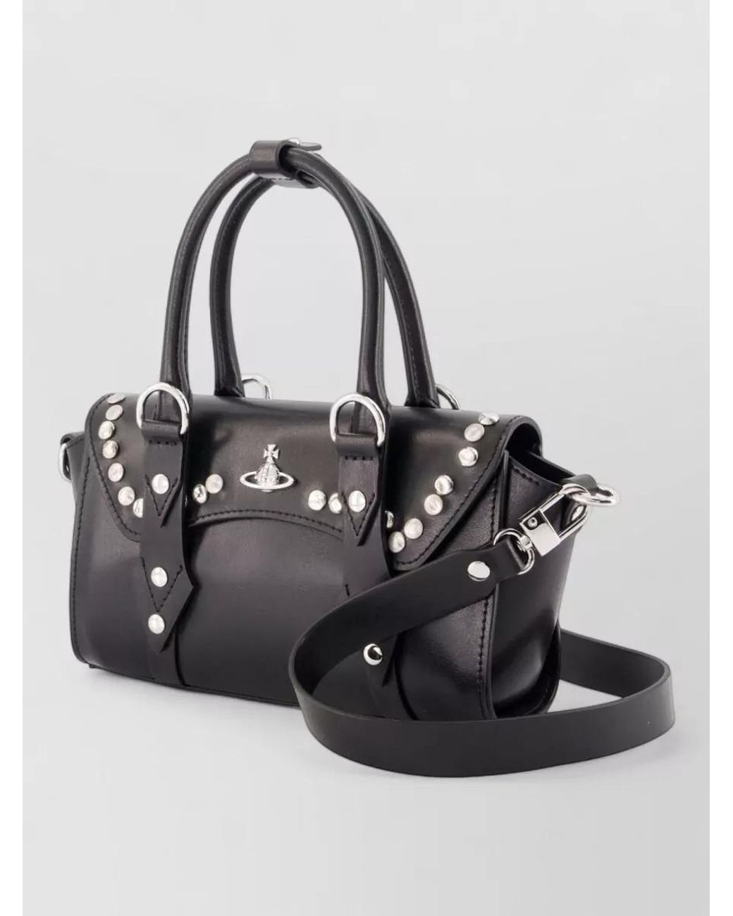 Vivienne Westwood Black Bettina Mini Leather Crossbody Bag