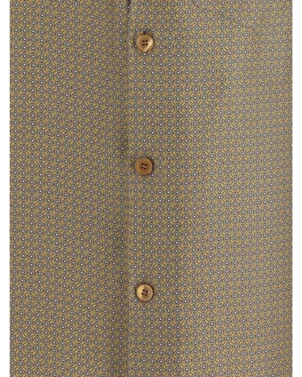 Saint Laurent Natural Silk Pattern Shirt for men