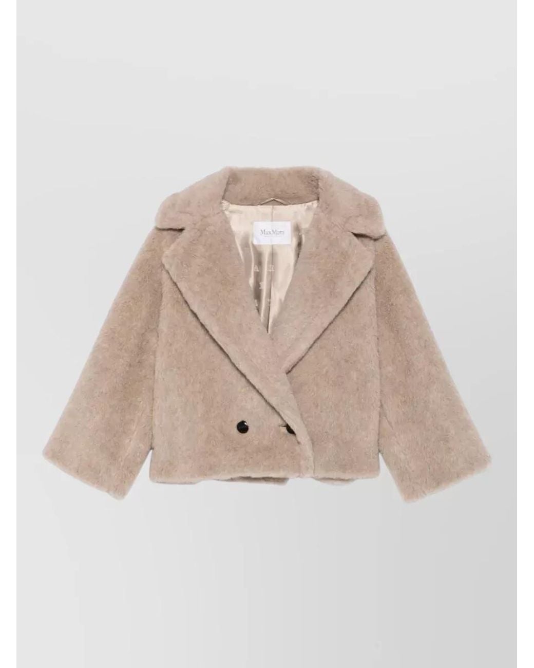 Max Mara Natural Cashmere Teddy Double-Breasted Coat