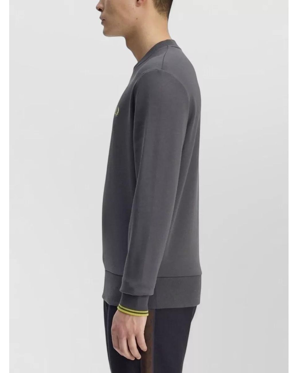 Fred Perry Gray Regular-Fit Logo T-Shirt for men
