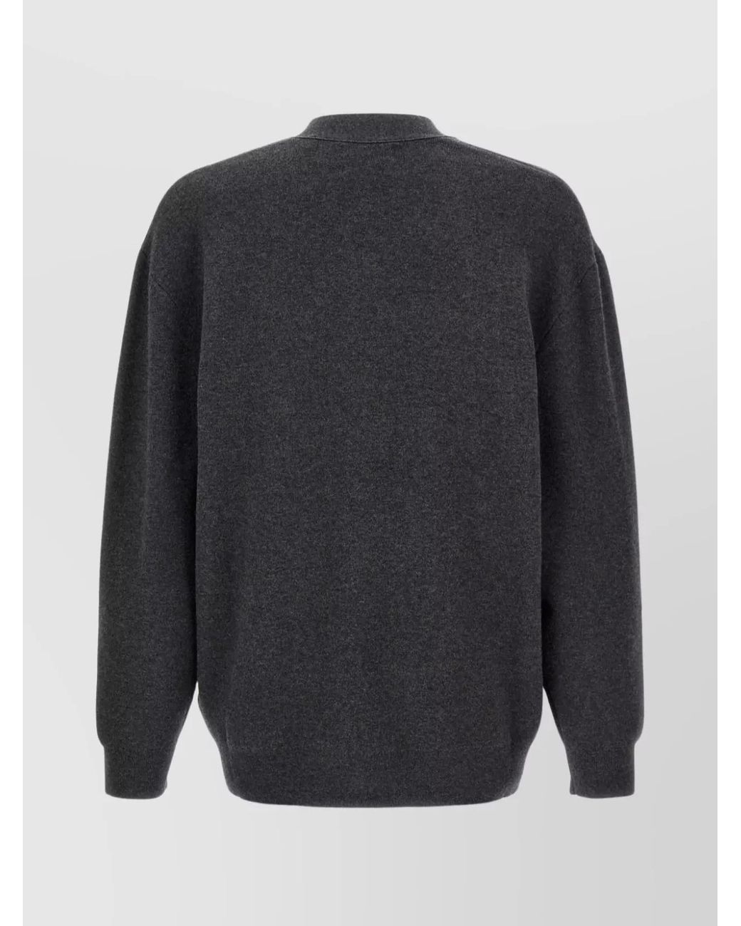 Isabel Marant Gray V-Neck Cardigan Soft Texture Front Pockets for men