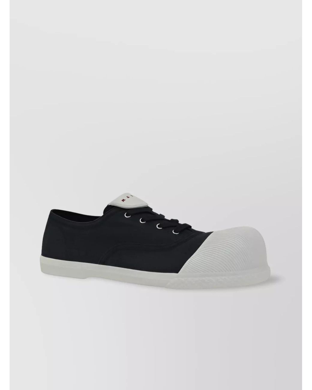 Marni Black Logo Print Low Top Sneakers for men