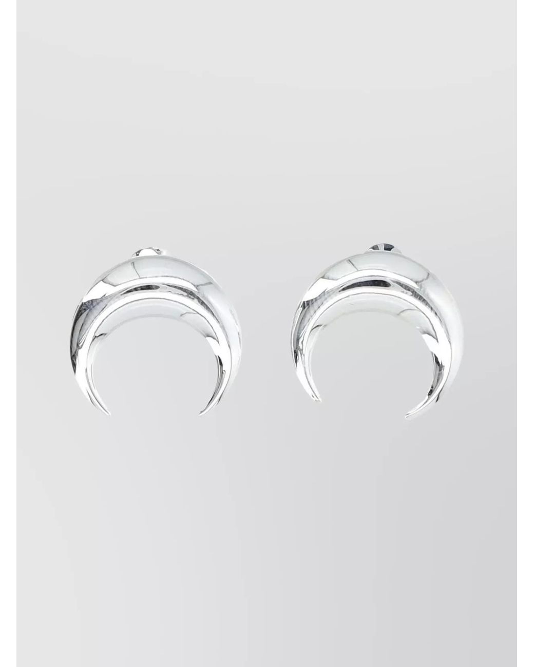 MARINE SERRE Metallic Moon Stud Earrings