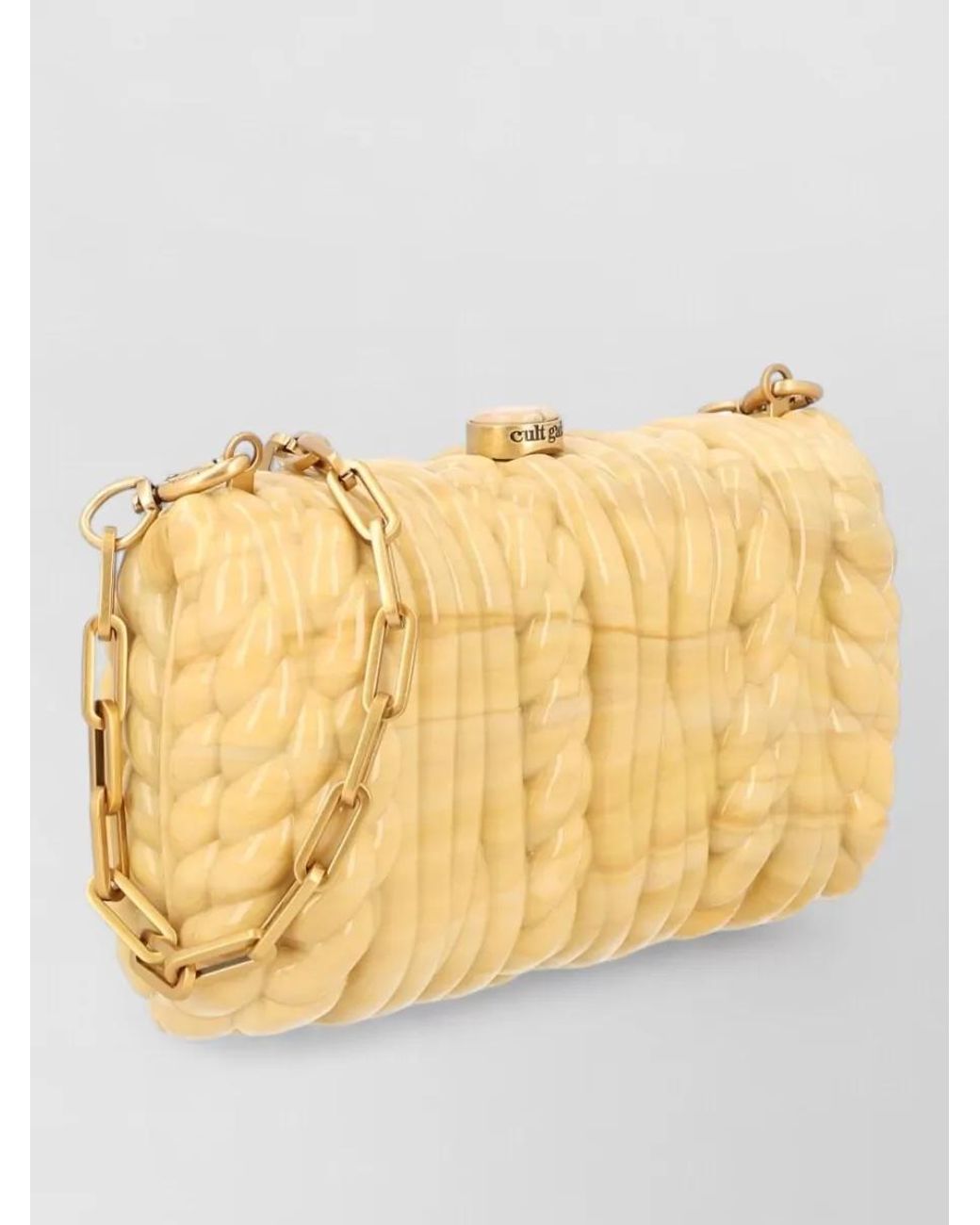 Cult Gaia Yellow Acrylic Clutch Bag