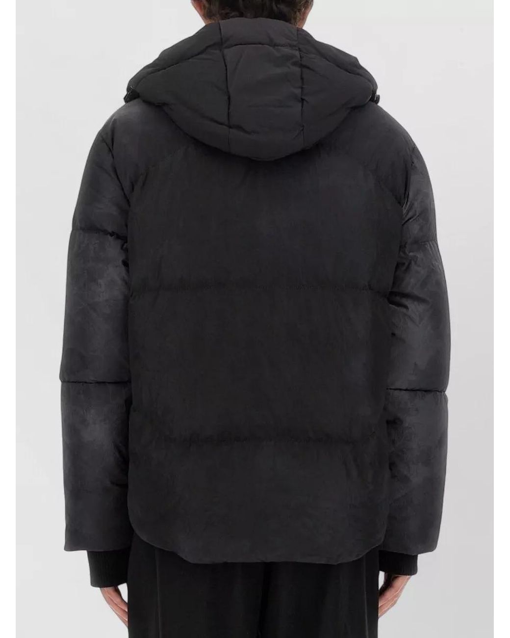 JG1 Black Oversized Padded Coat for men