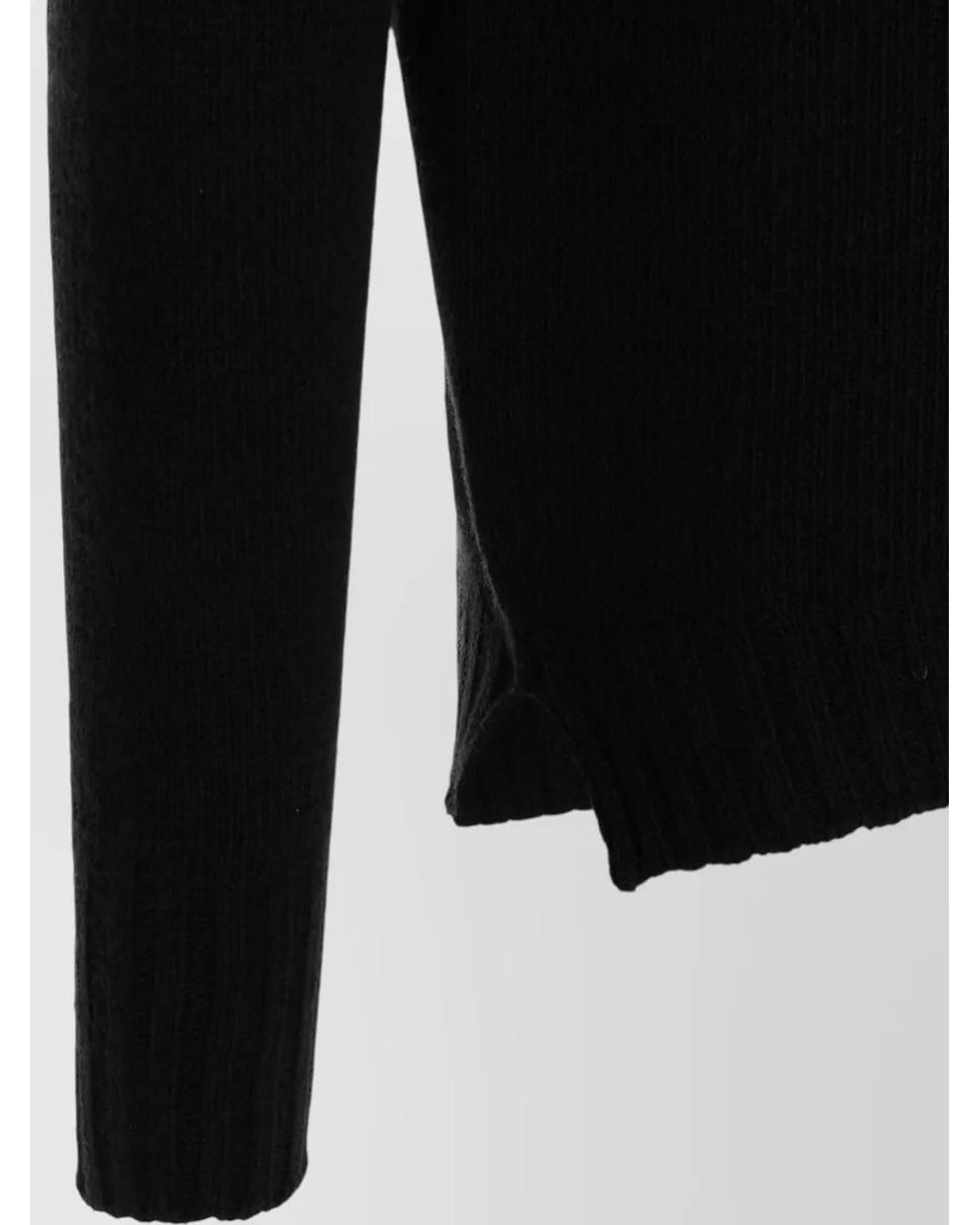 Ma'ry'ya Black Cashmere Virgin Wool Long-Sleeve Hooded Sweater for men