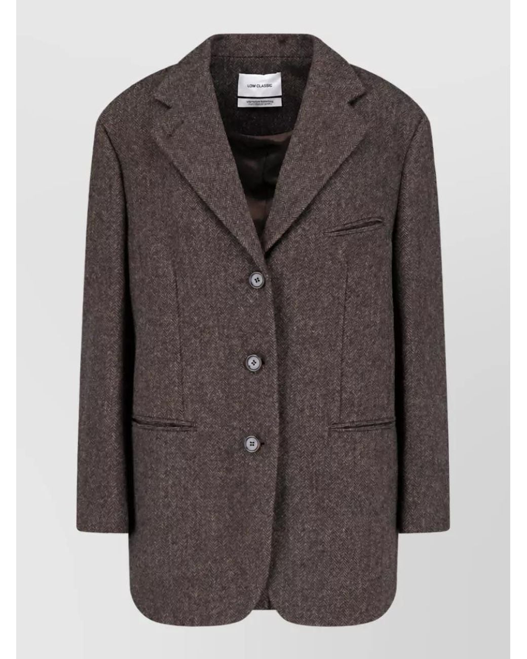 Low Classic Brown Wool Suit Jacket