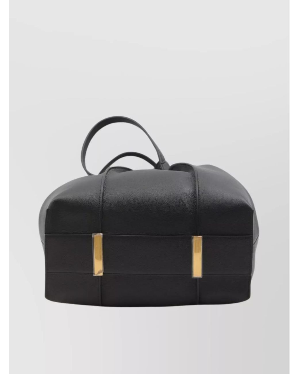 Tod's Black Small Grained Leather Shopping Tote
