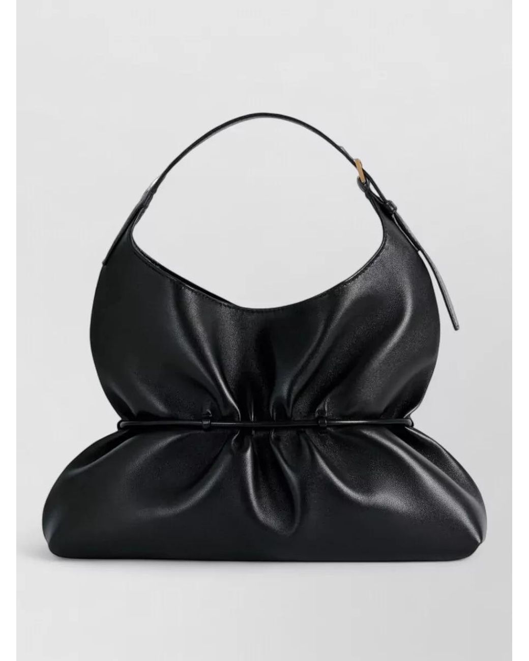 Balmain Black Medium Leather Shoulder Bag