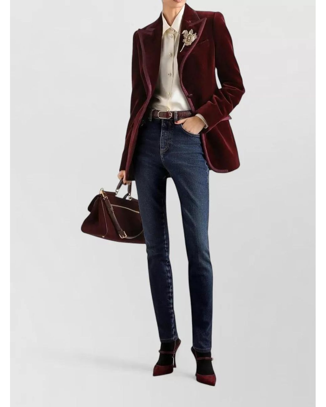 Dolce & Gabbana Purple Single Breasted Blazer