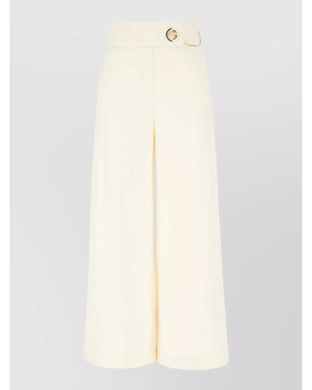 SIMONA CORSELLINI White Wide-Leg Trousers