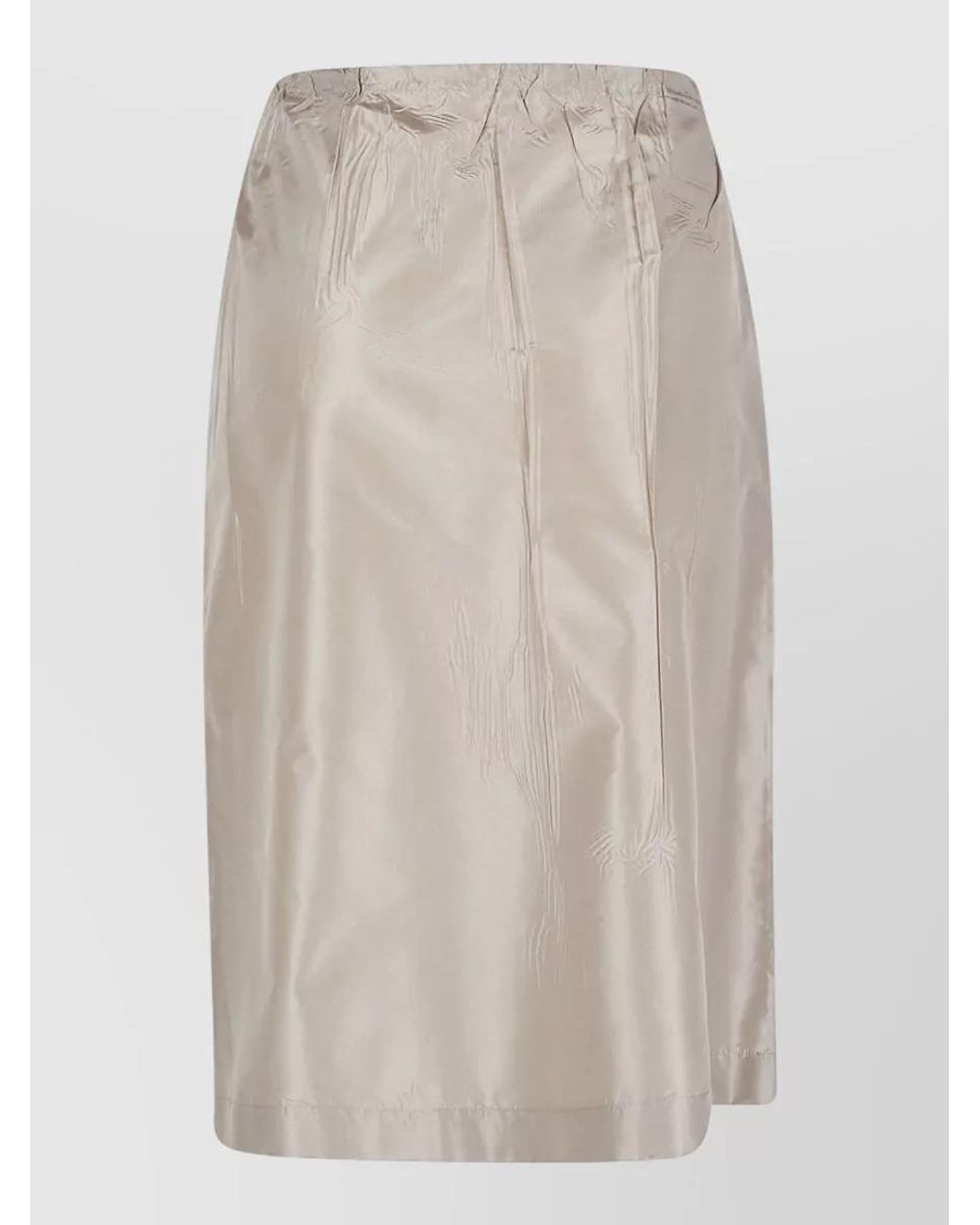 Prada White Taffeta Straight Skirt