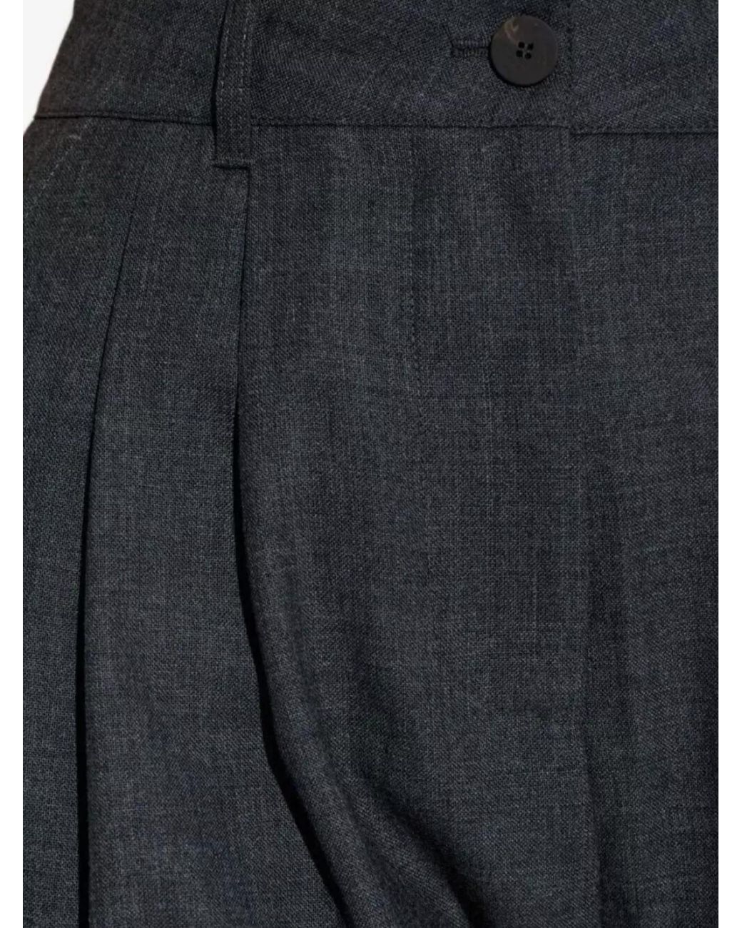 Studio Nicholson Blue Wool Pleated Tailored Trousers