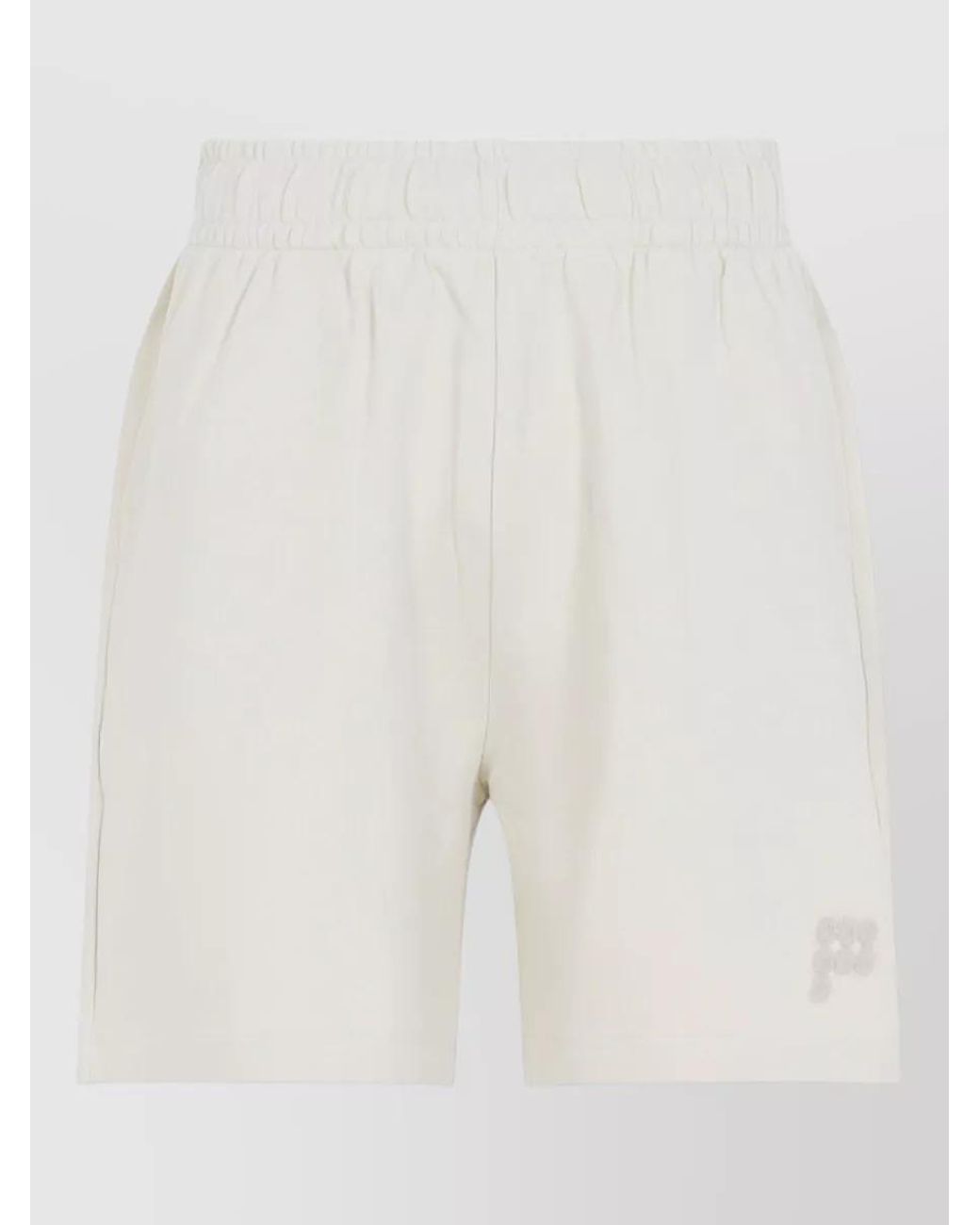 PANGAIA White Cotton Mid-Length Chino Shorts for men