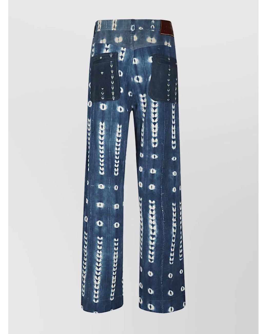 Wales Bonner Blue Tie-Dye Denim Wide-Leg Jeans for men
