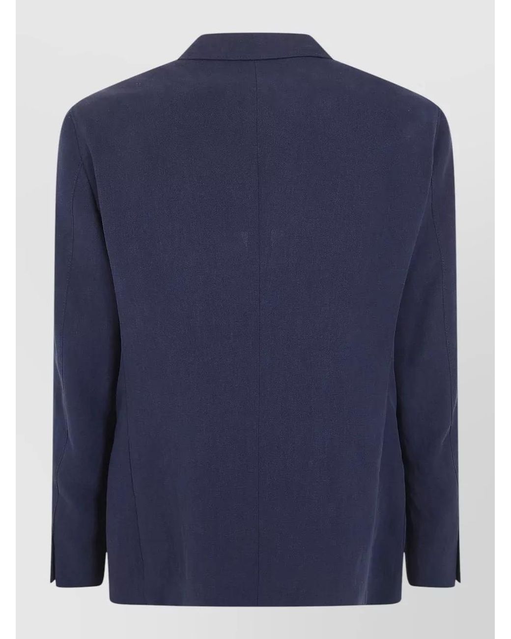 Giorgio Armani Blue Linen Single Breasted Blazer for men