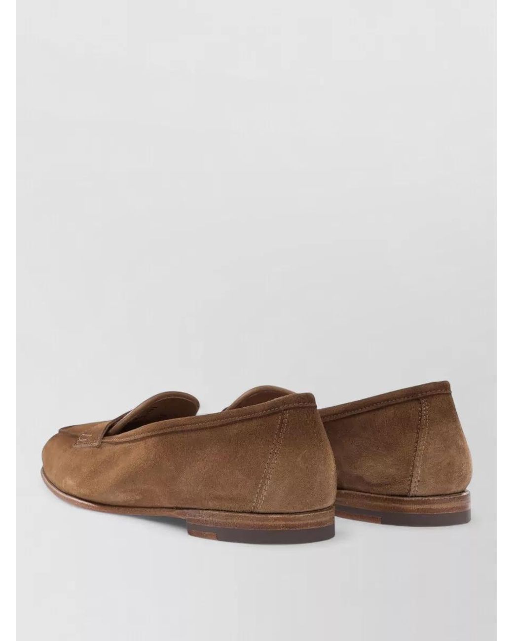 Santoni Brown Suede Loafers