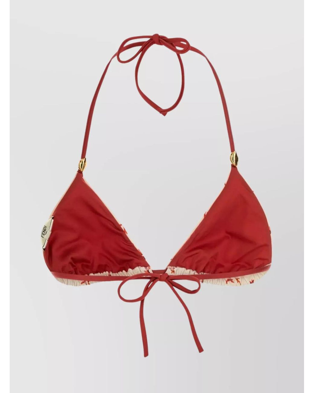 Fendi Pink Printed Bikini Top