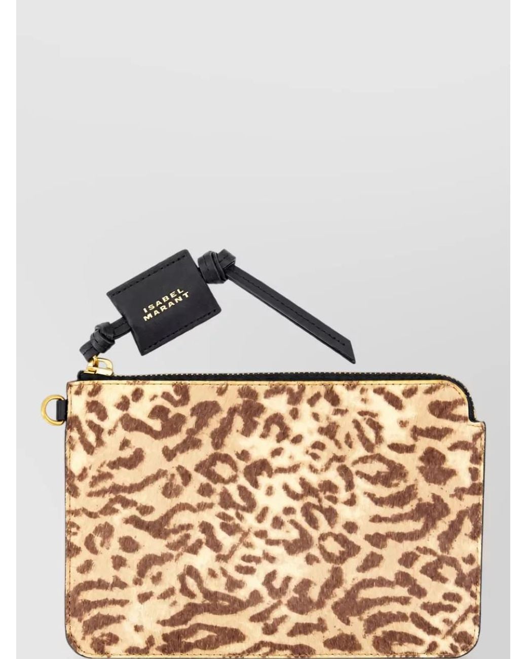 Isabel Marant Metallic Altay Leather Clutch Bag