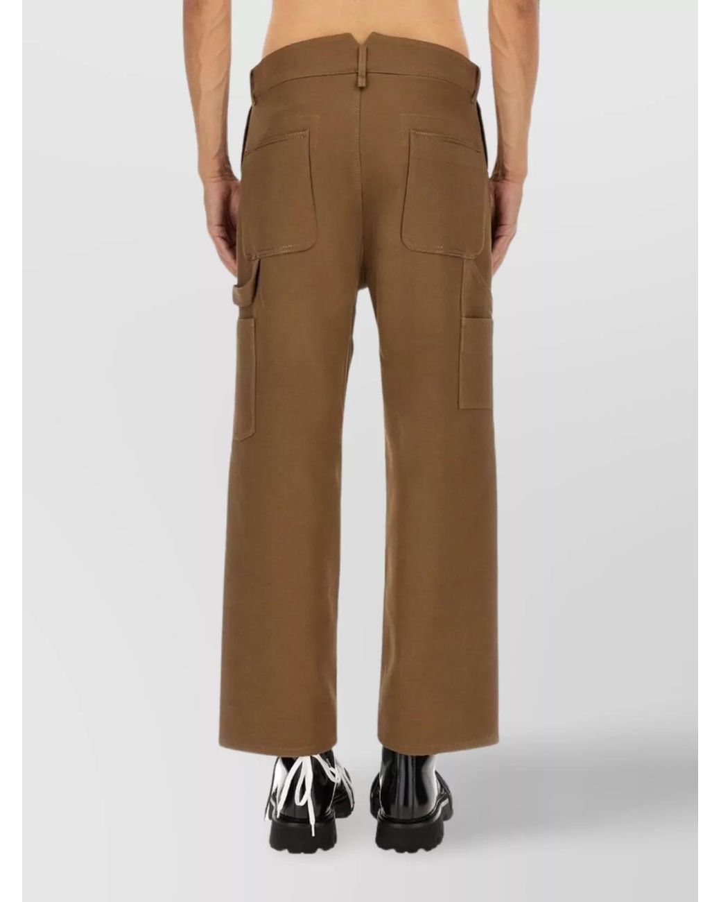 Moschino Natural Cotton Straight-Leg Trousers for men