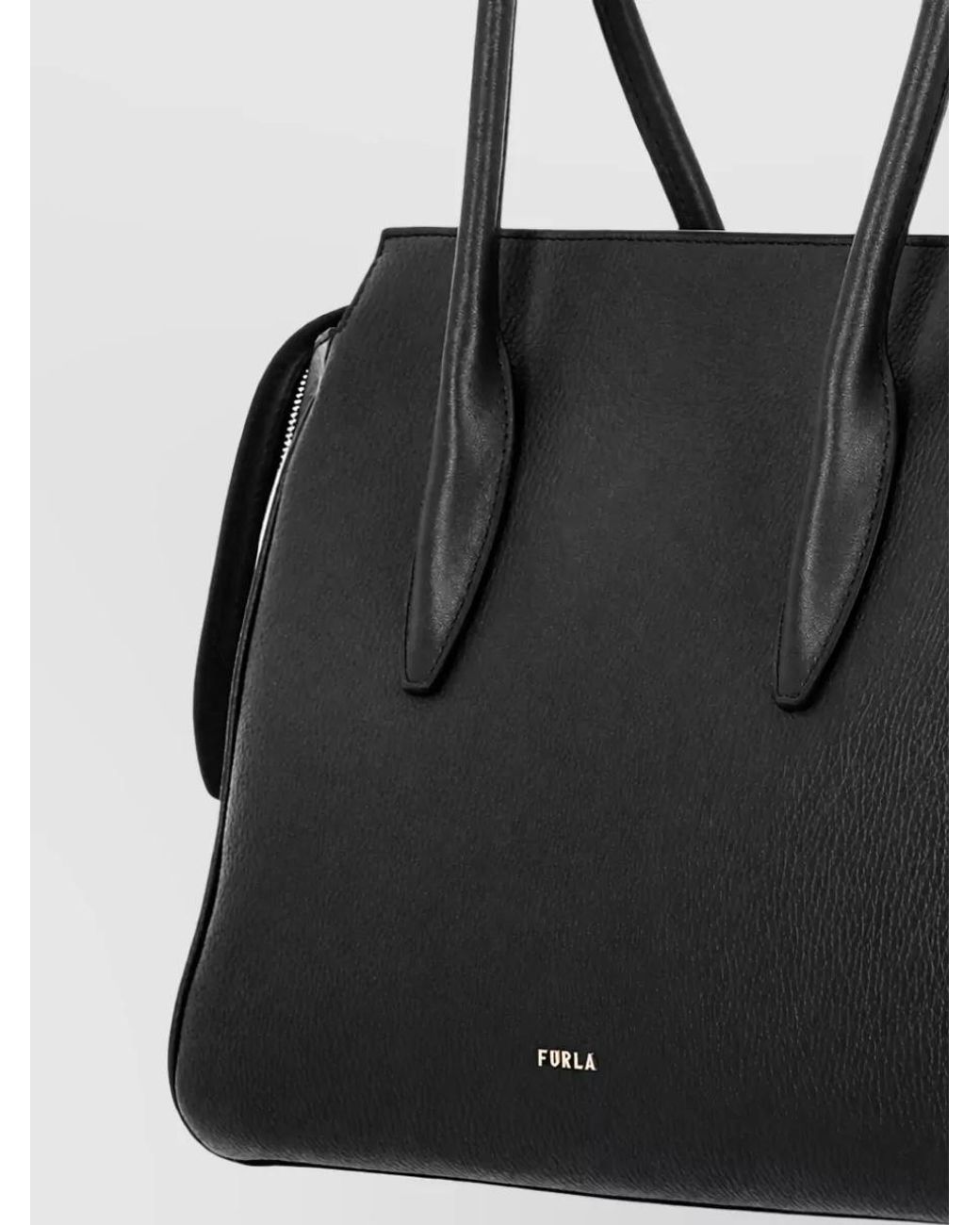 Furla Black 1927 Leather Shoulder Bag